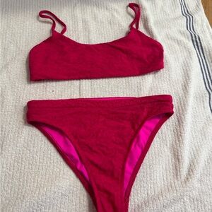 Hot pink leopard print ele swims